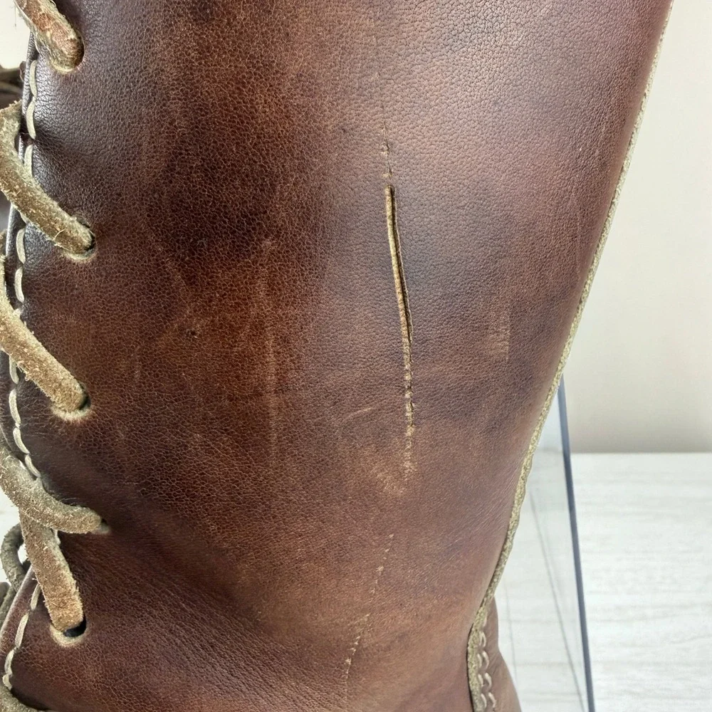 Vintage Kalsø|Minus Heel|Negative-Heel Boots|42.5|Lace Up Leather Copenhagen 70s